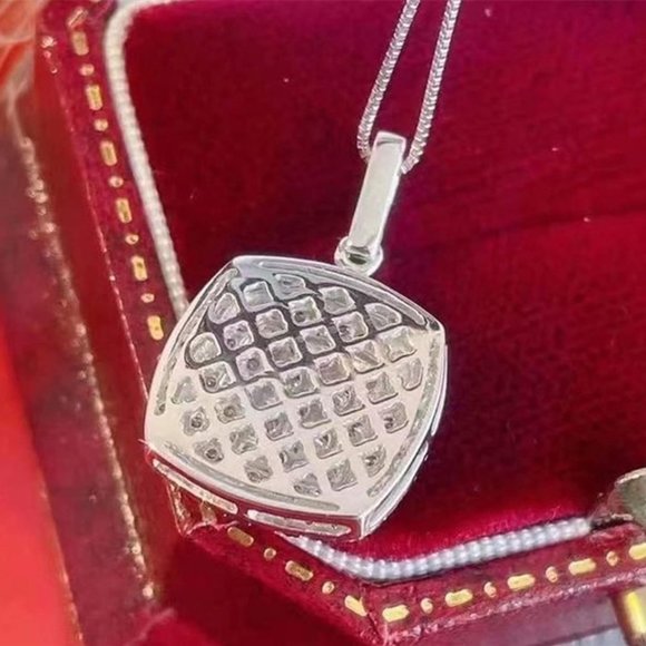 "Trendy Selling Micro Paved CZ Crystal Box Chain Necklace, GPMB1595 - Picture 5 of 7